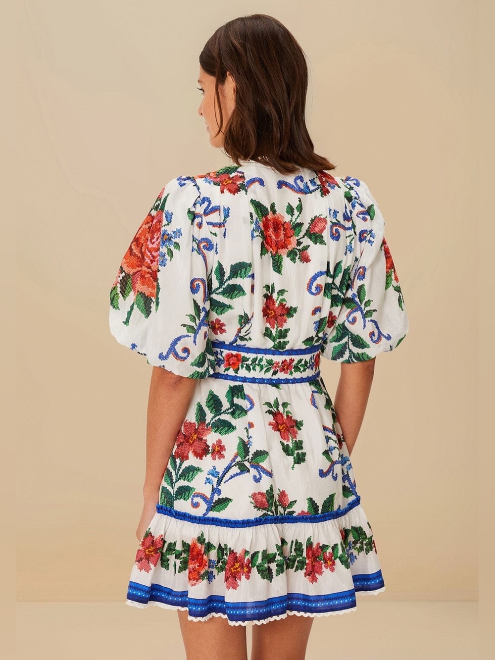 Farm Rio: Off-White Flower Tapestry Mini
Dress - Picture 2 of 13